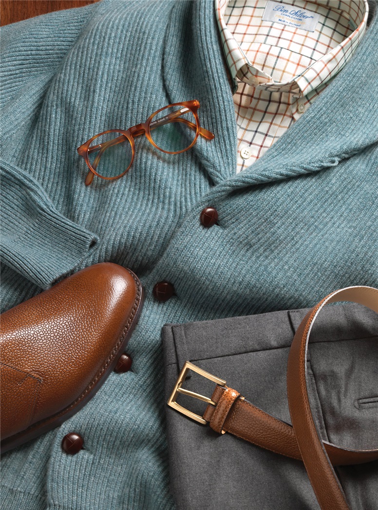 Cashmere Shawl Collar Cardigan Sweater