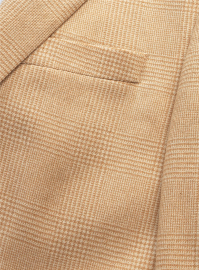 Cashmere Light Tan Glen Plaid Jacket