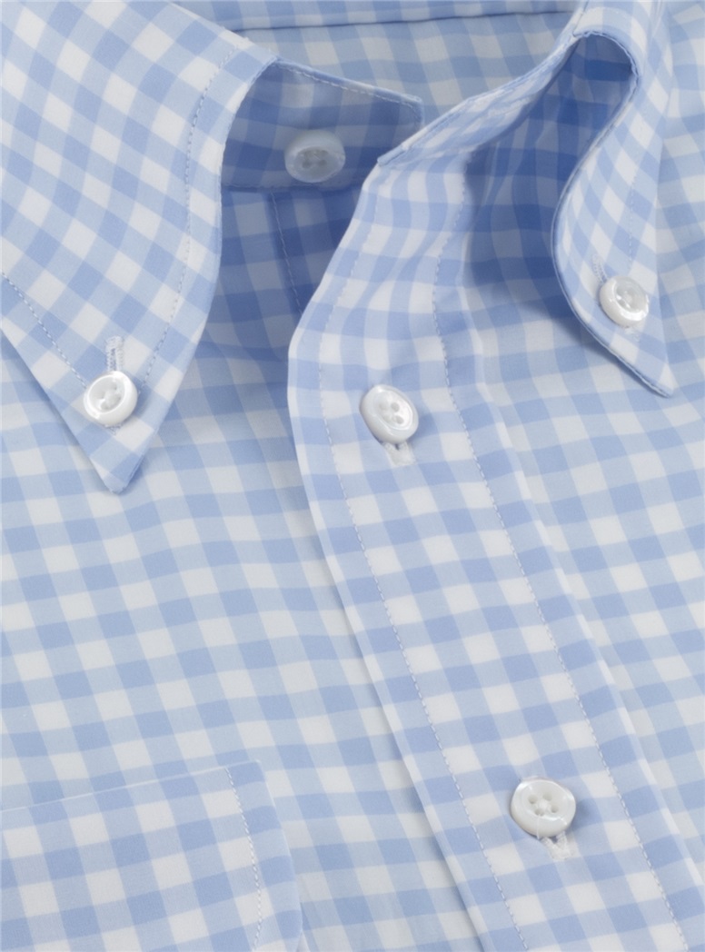Light Blue Gingham Button Down