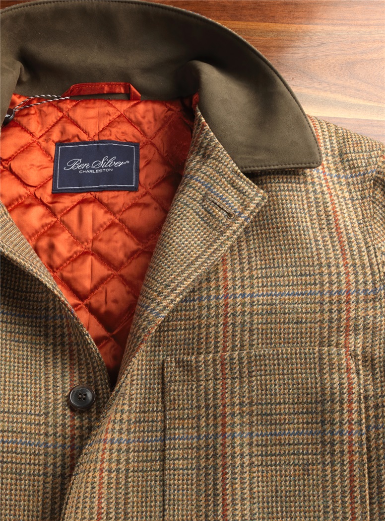 Wool Glen Plaid Blanket Jacket