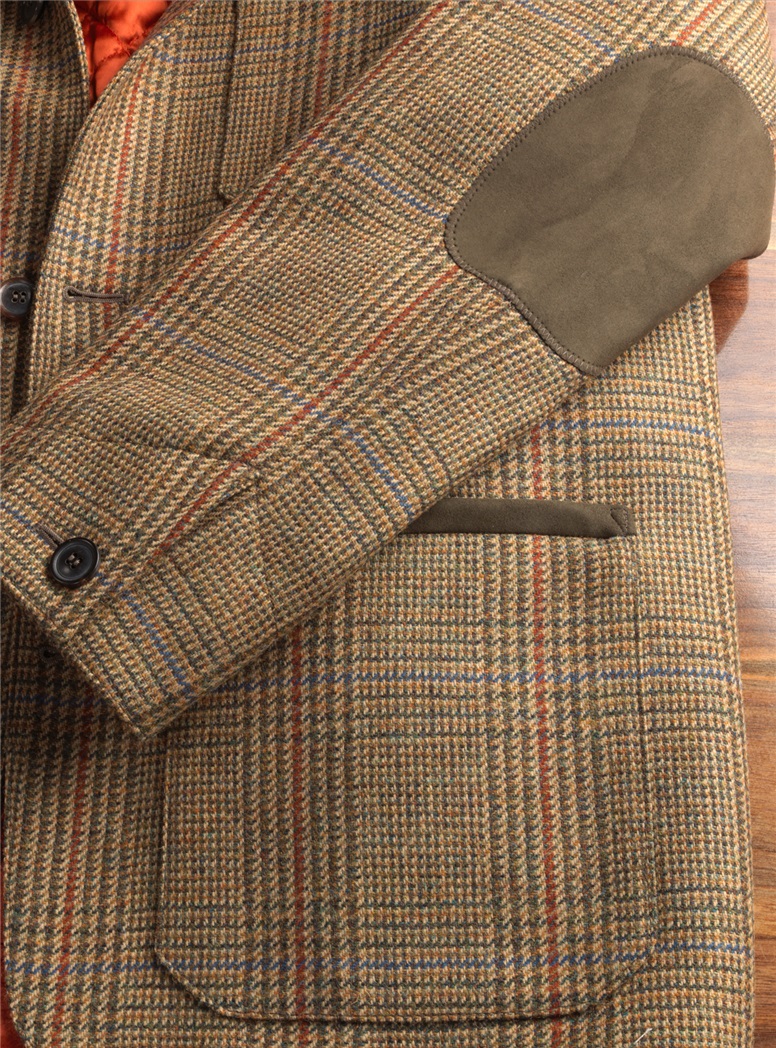 Wool Glen Plaid Blanket Jacket