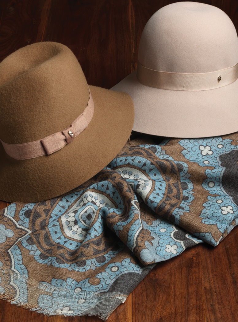 Wool Scarf in a Medallion Motif
