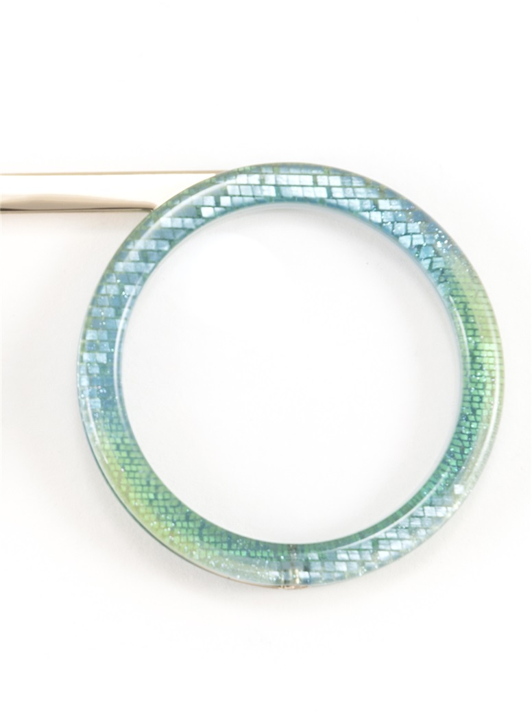 Fassamano Readers in Iridescent Turquoise, 3.00 Lenses