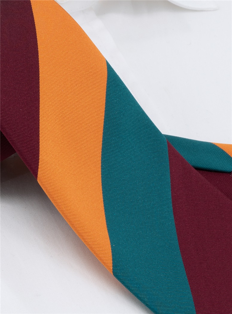 Silk Block Striped in Teal