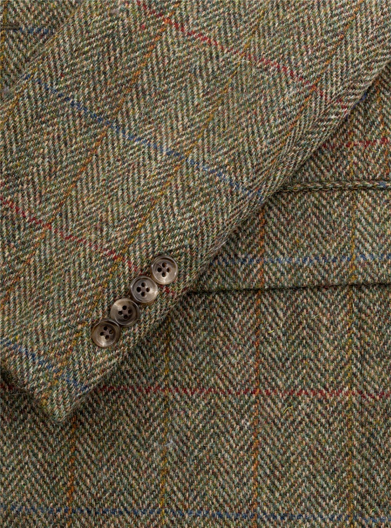 Green Herringbone Tweed Sport Coat