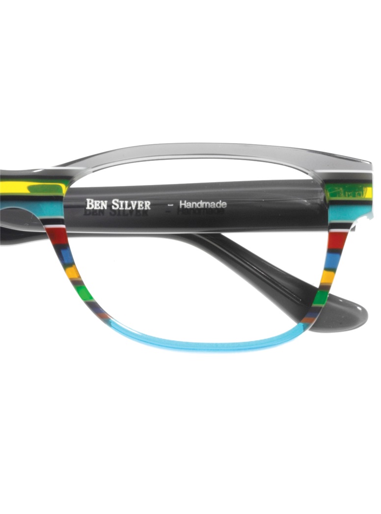 Multi-Colored Handmade Frame in Aqua and Grey