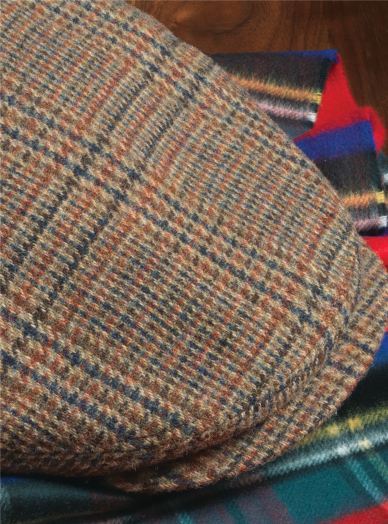 Chocolate Glen Plaid Wool Cap