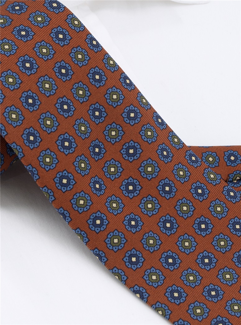 Silk Neat Tie in Copper