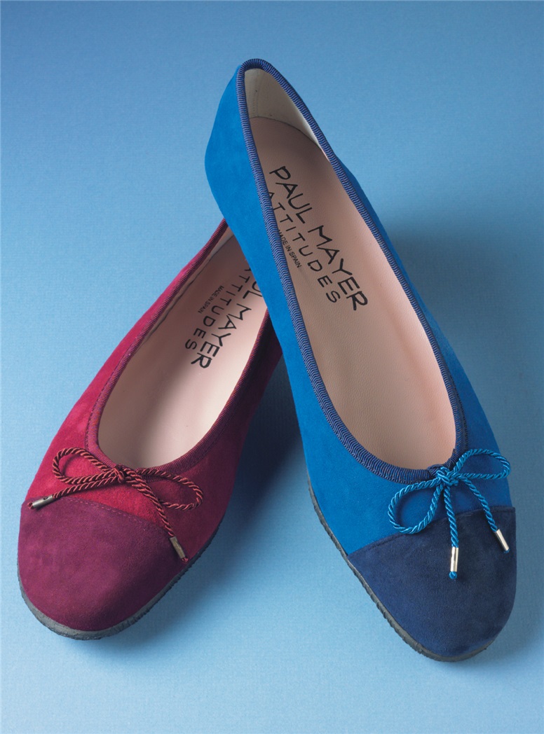 Ladies Suede Flats in Bordeaux