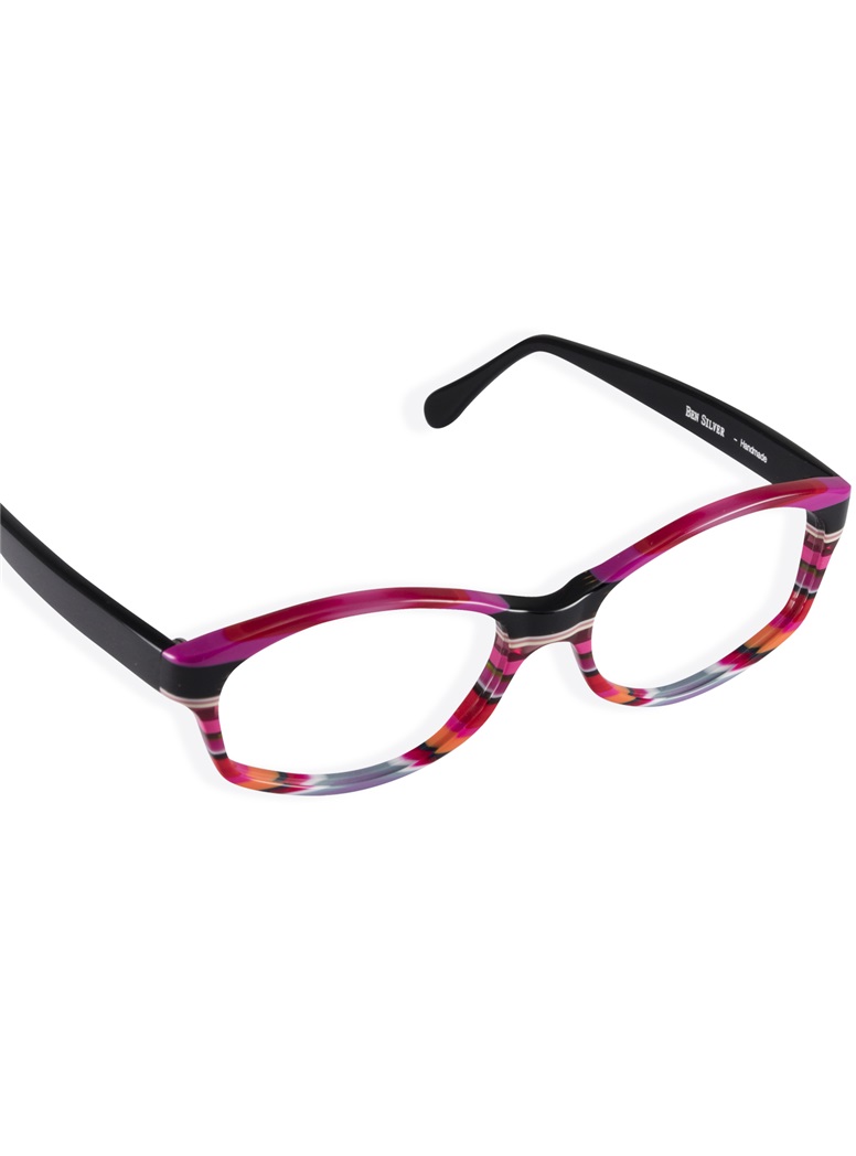 Multi-Colored Handmade Frame in Magenta, Cherry, and Black