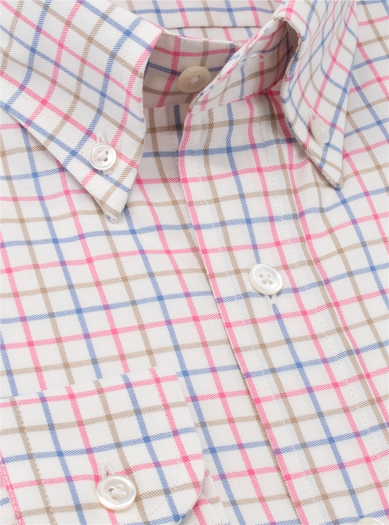 Pink, Sand, and Sky Tattersall Button Down