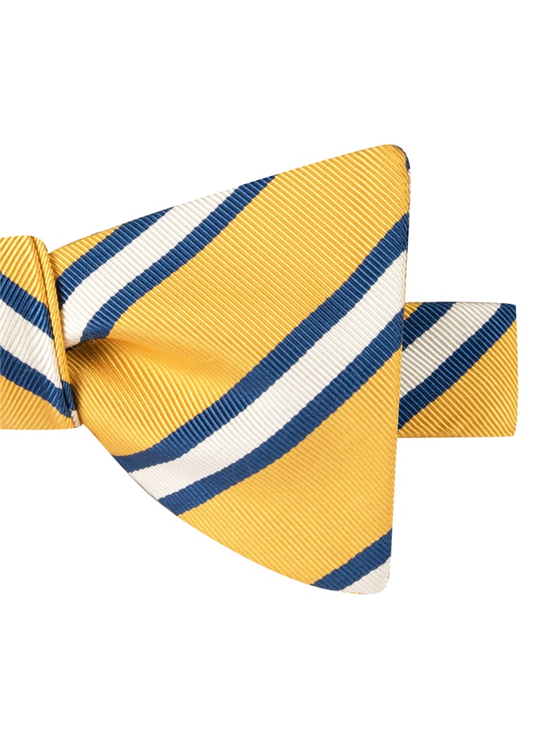 Mogador Striped Bow Tie in Lemon