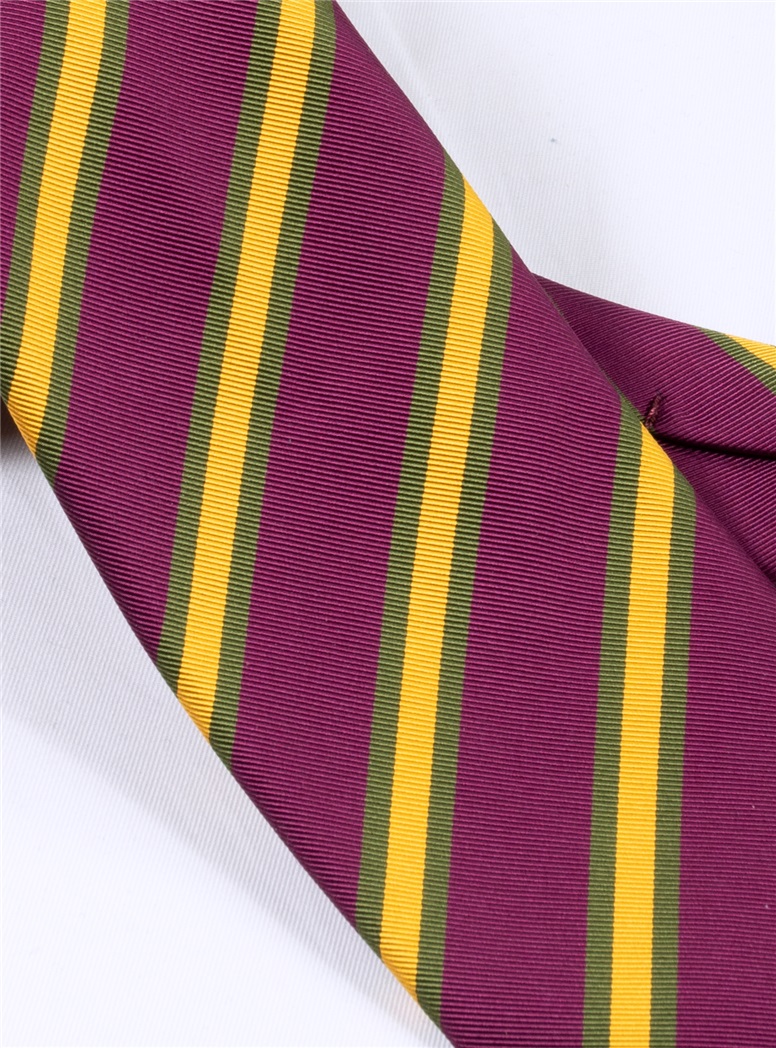 Mogador Striped Tie in Plum