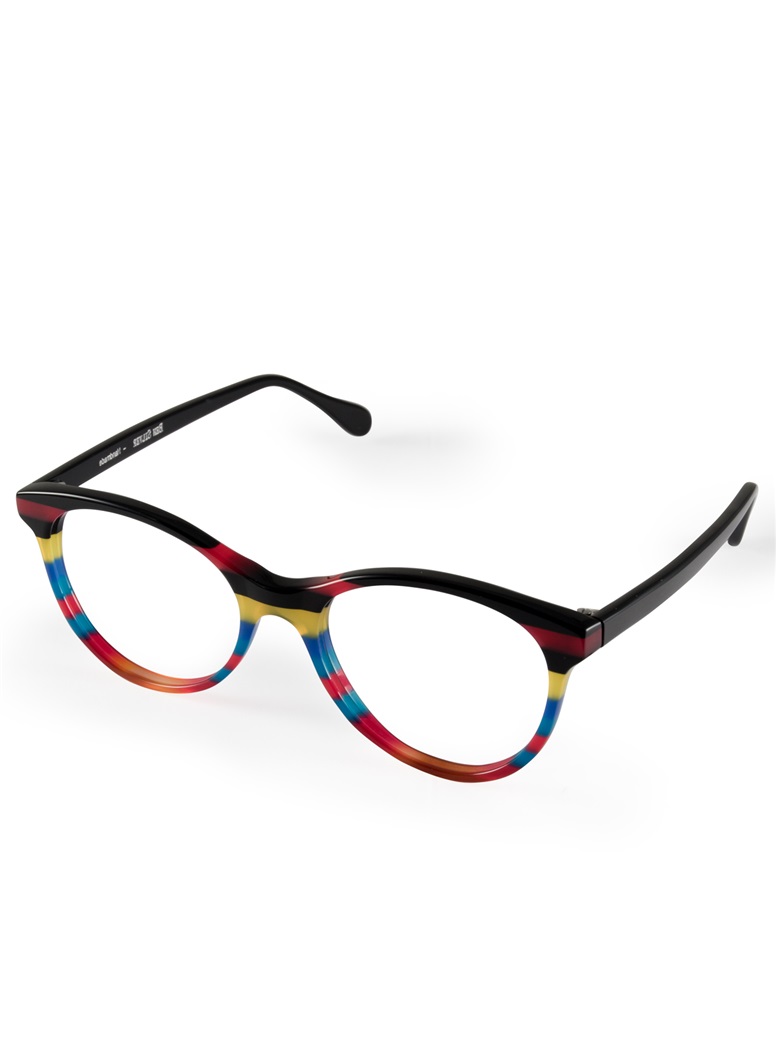 Multi-Colored Handmade Frame in Black, Pink, Yellow and Blue