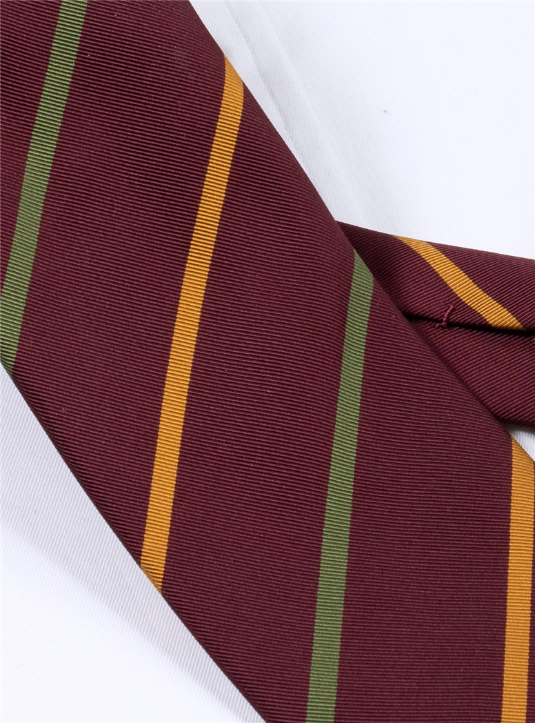 Mogador Striped Tie in Wine