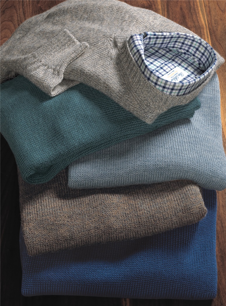 Alpaca and Silk V-neck Sweaters