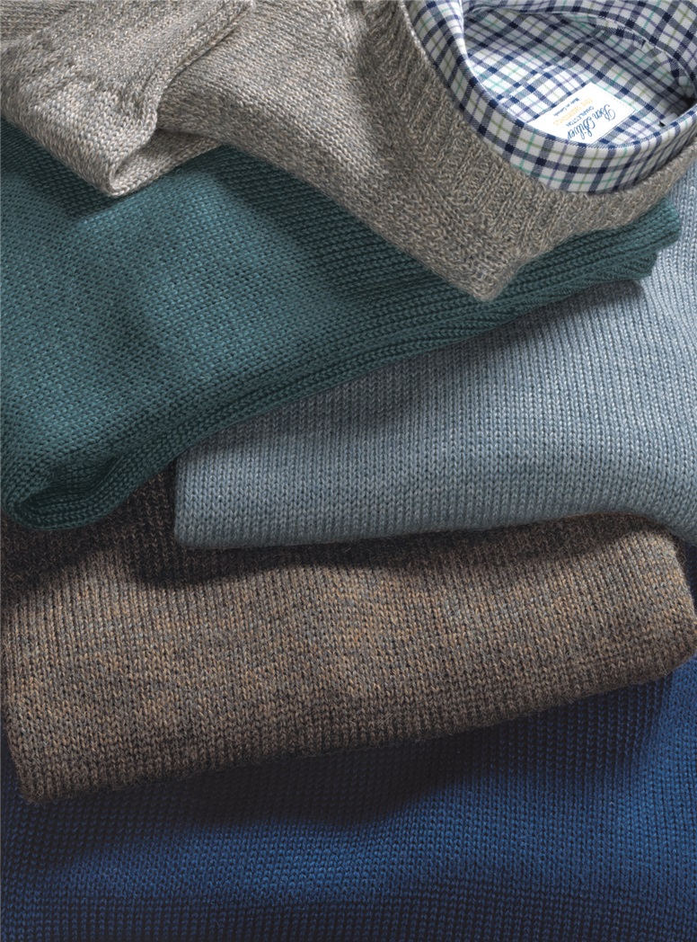 Alpaca and Silk V-neck Sweaters