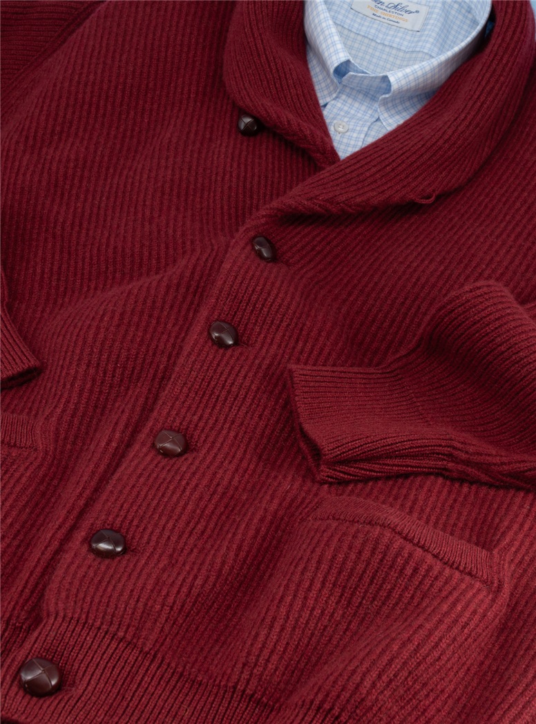Cashmere Shawl Collar Cardigan Sweater