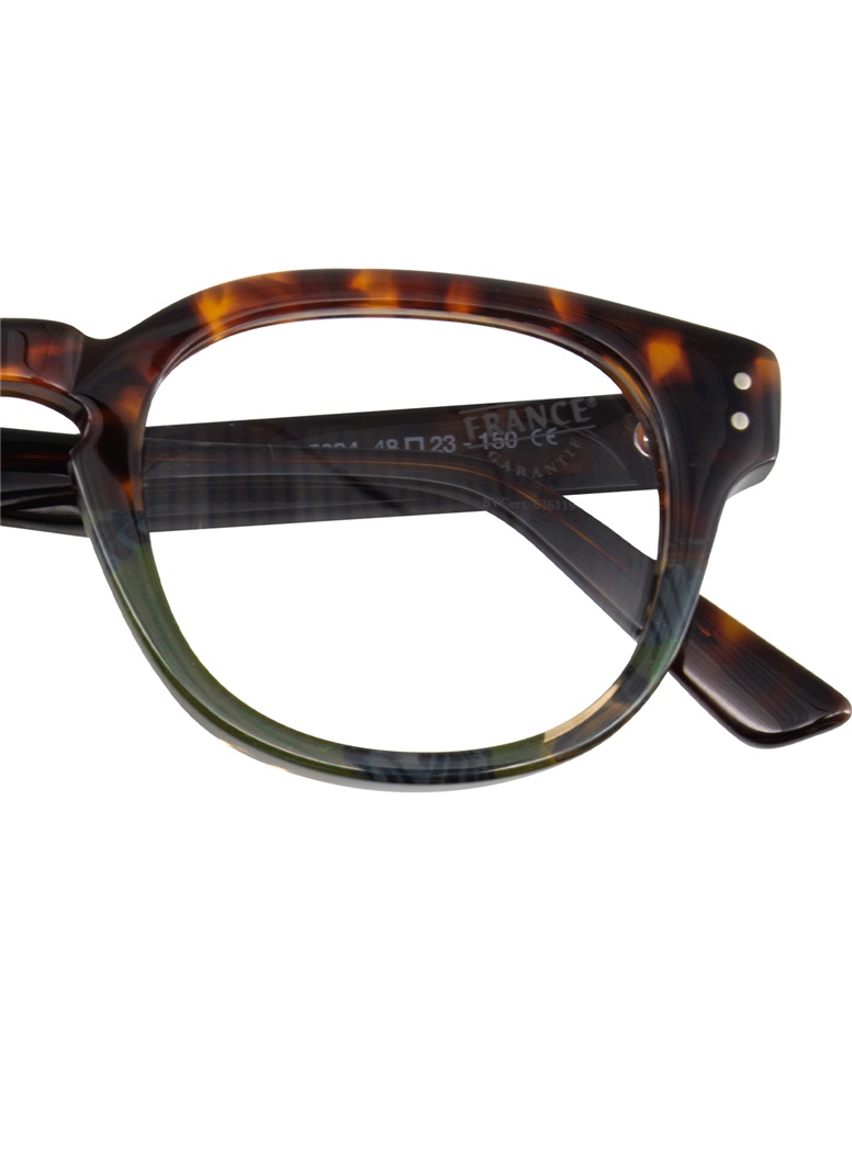 Semi Square Frame Green and Tortoise