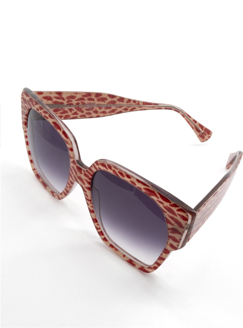 Lafont Sunglasses Square Red Print