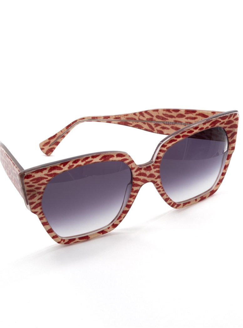 Lafont Sunglasses Square Red Print