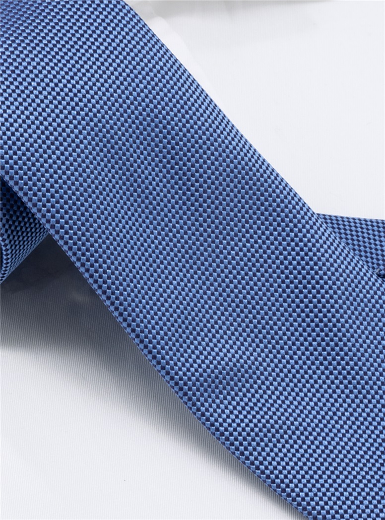 Silk Basketweave Tie in Royal Blue