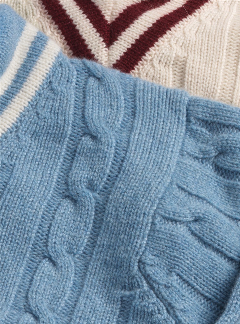 Cashmere Cable Knit Tennis Sweater