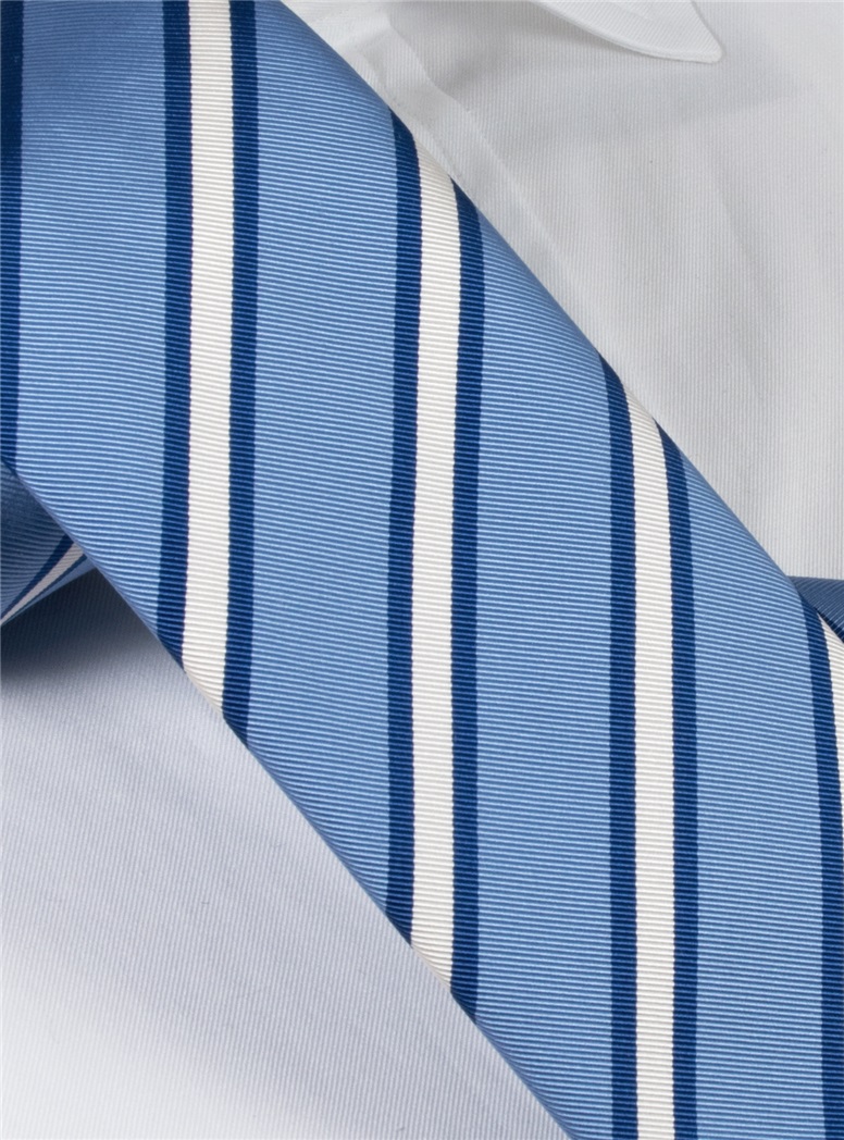 Mogador Striped Tie in Cornflower