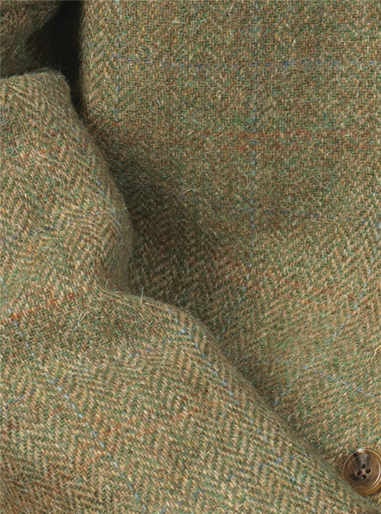 Soft Green Melange Wool Tweed Sport Coat