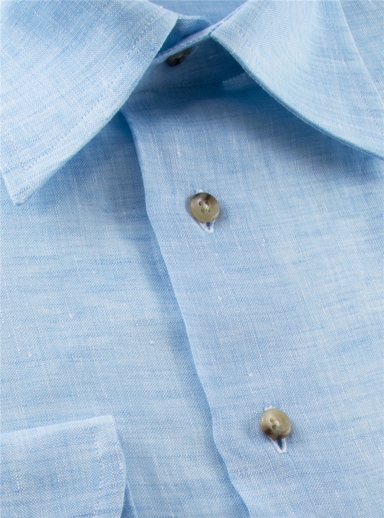 Charleston Linen Shirt in Sky Blue