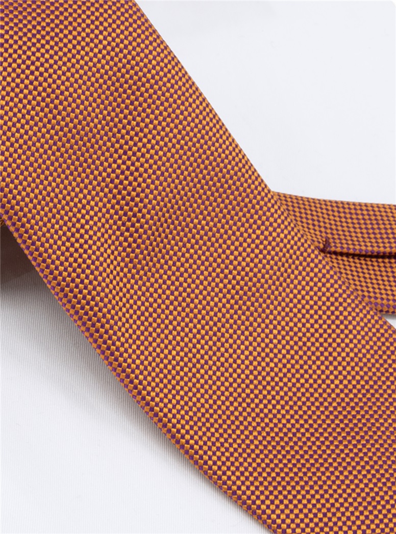 Silk Basketweave Tie in Brass