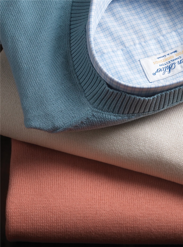 Cotton V-neck Sweaters