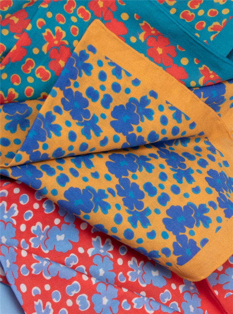 Silk Floral Printed Pocket Squares