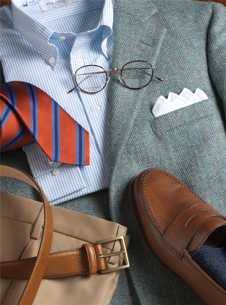 Heather Blue Irish Tweed Sport Coat