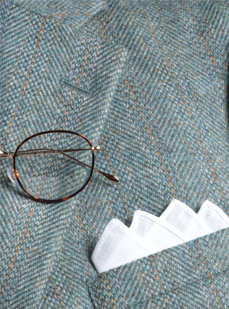 Heather Blue Irish Tweed Sport Coat