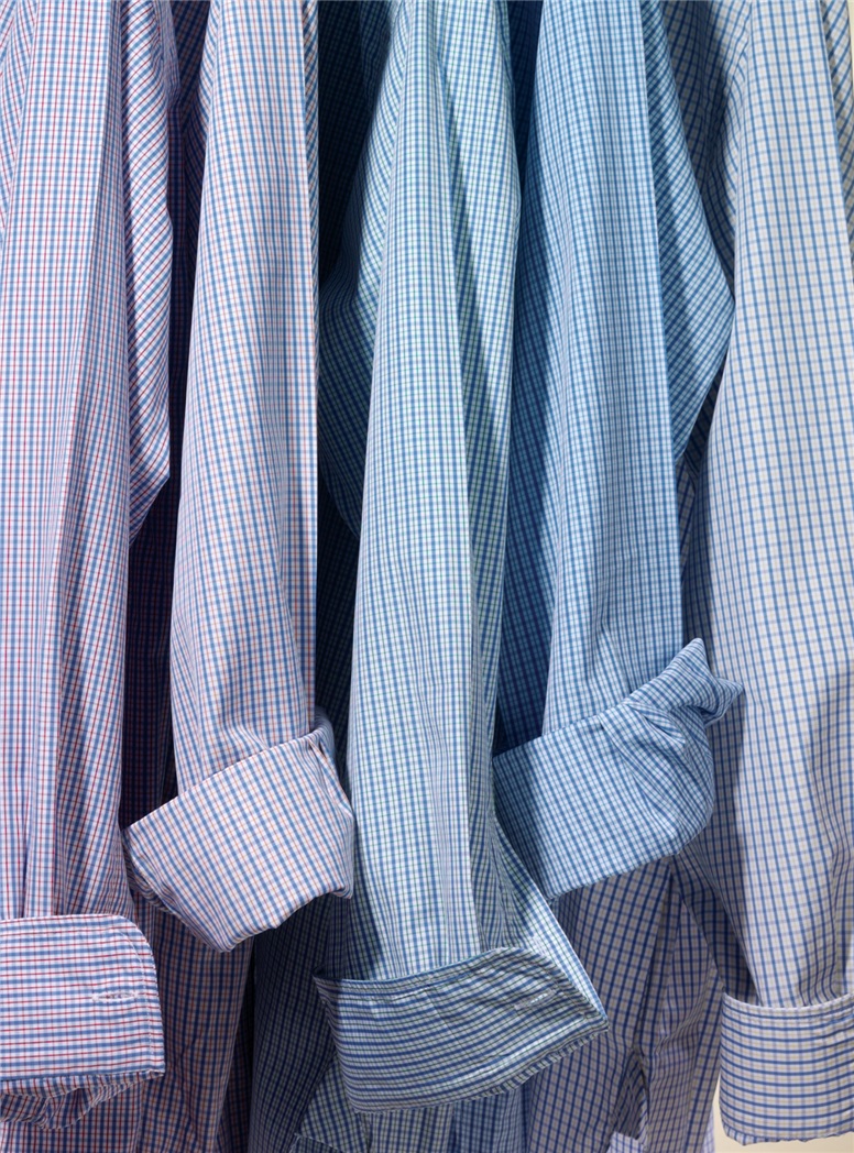 Yellow and Blue Check Button Down