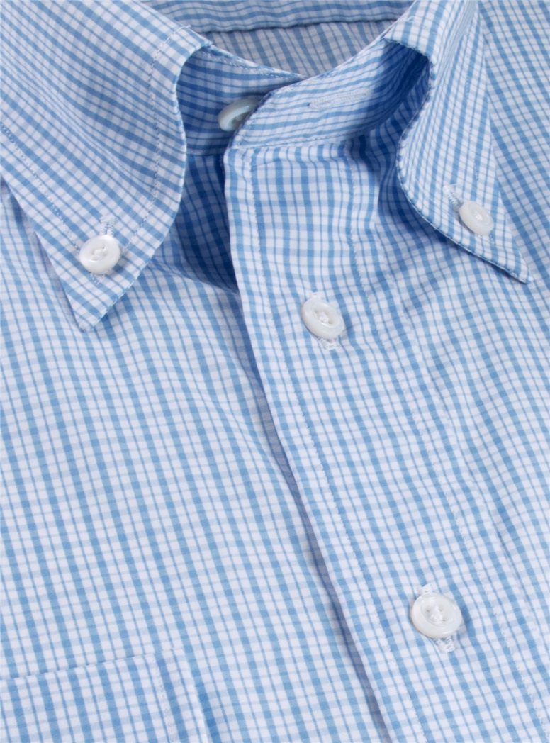 200's Classic Blue Check Button Down