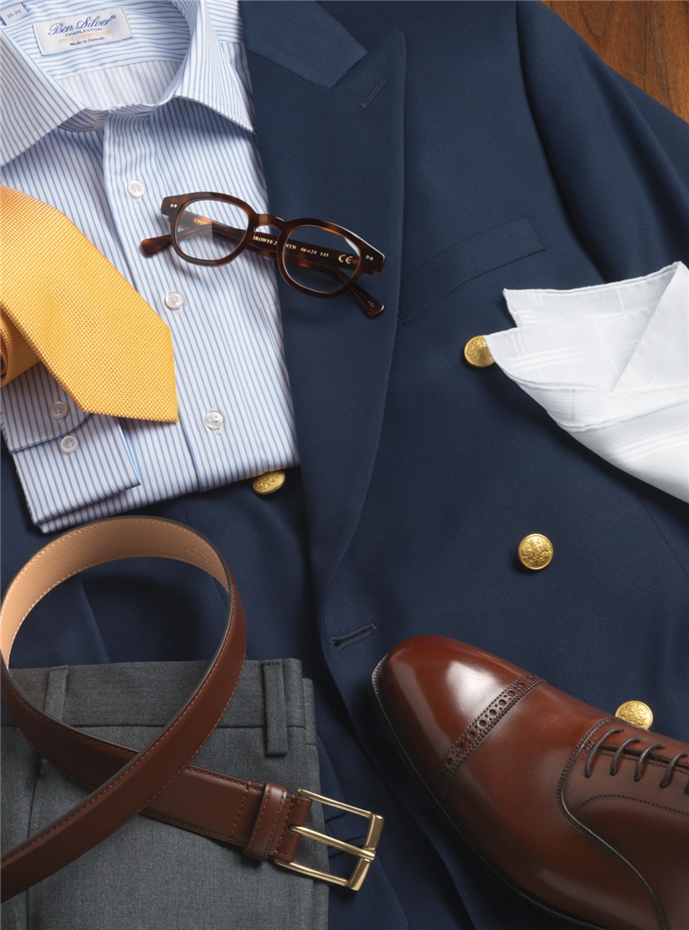 English Style Double Breasted Blazer