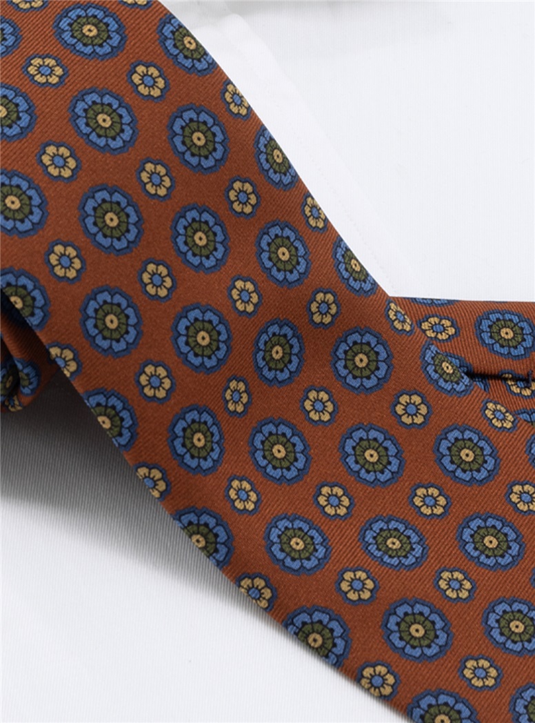 Silk Neat Tie in Copper