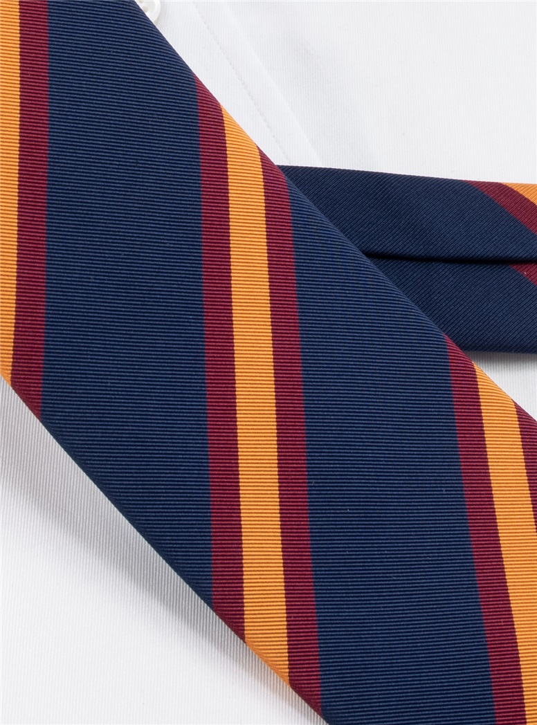 Mogador Striped Tie in Navy