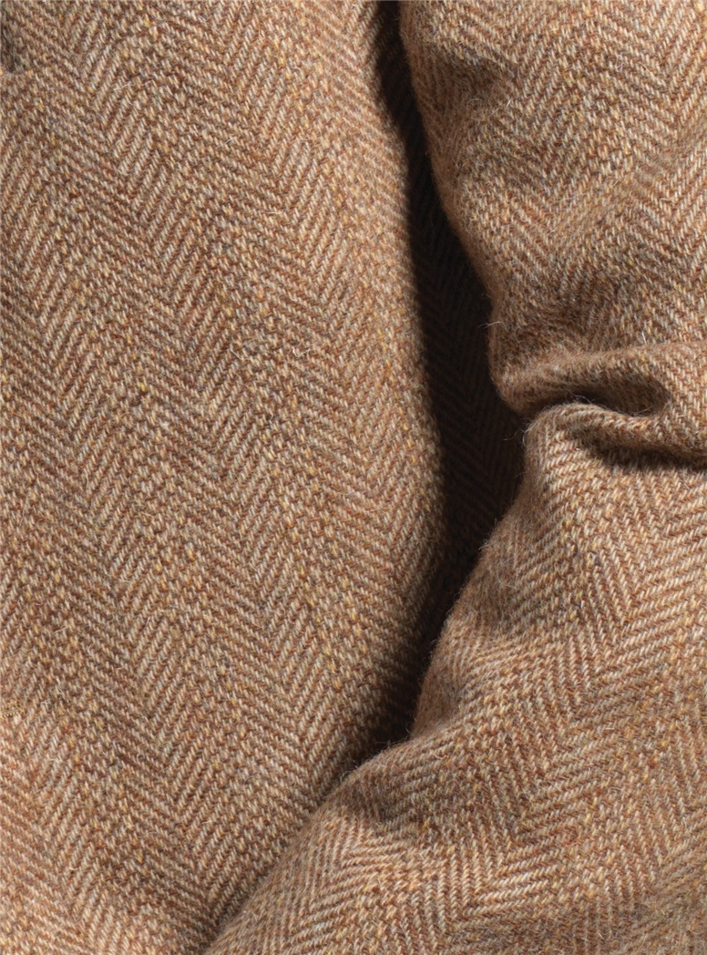 Rust and Cream Broken Bone Tweed Sport Coat