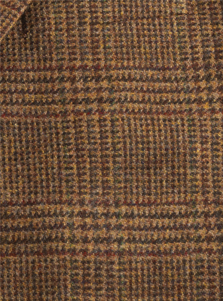 Wool Glen Plaid Sport Coat in Sepia and Brown