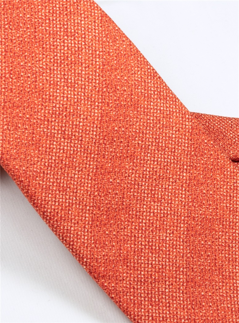 Silk Woven Tie in Flame
