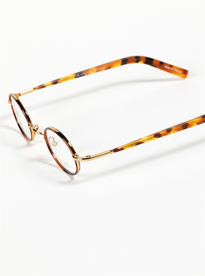 Nearly Oval Wire Frame in Tortoise with Gold