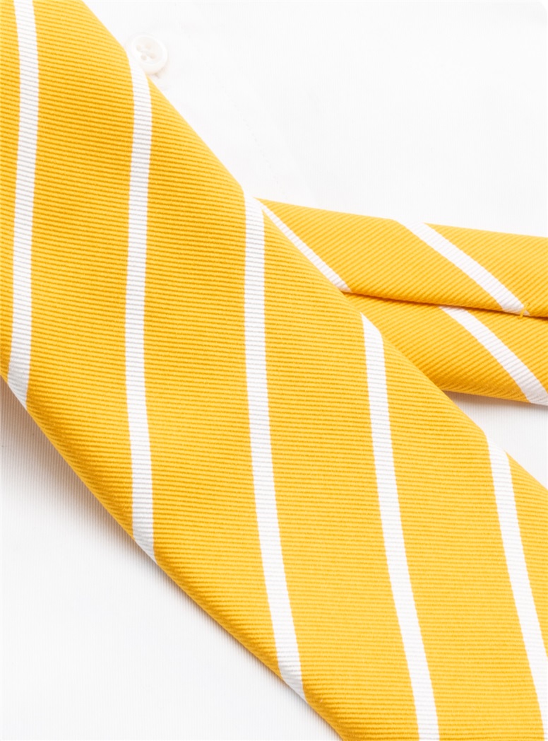 Silk Bar Striped Tie in Sun