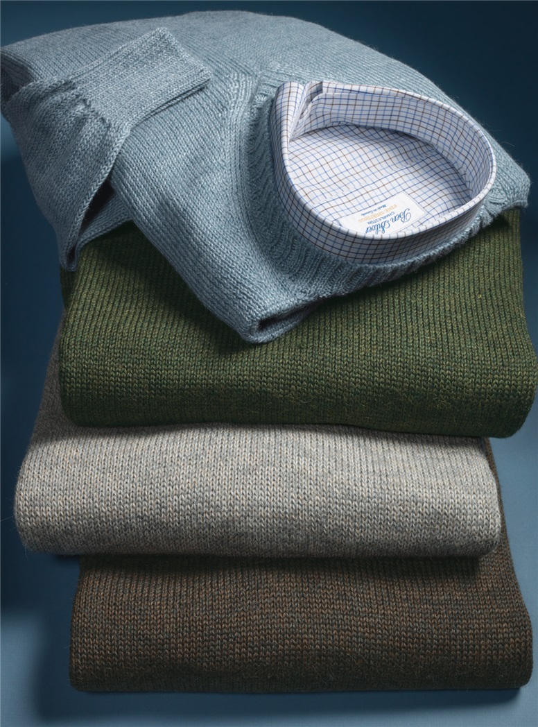 Alpaca and Silk V-Neck Sweaters