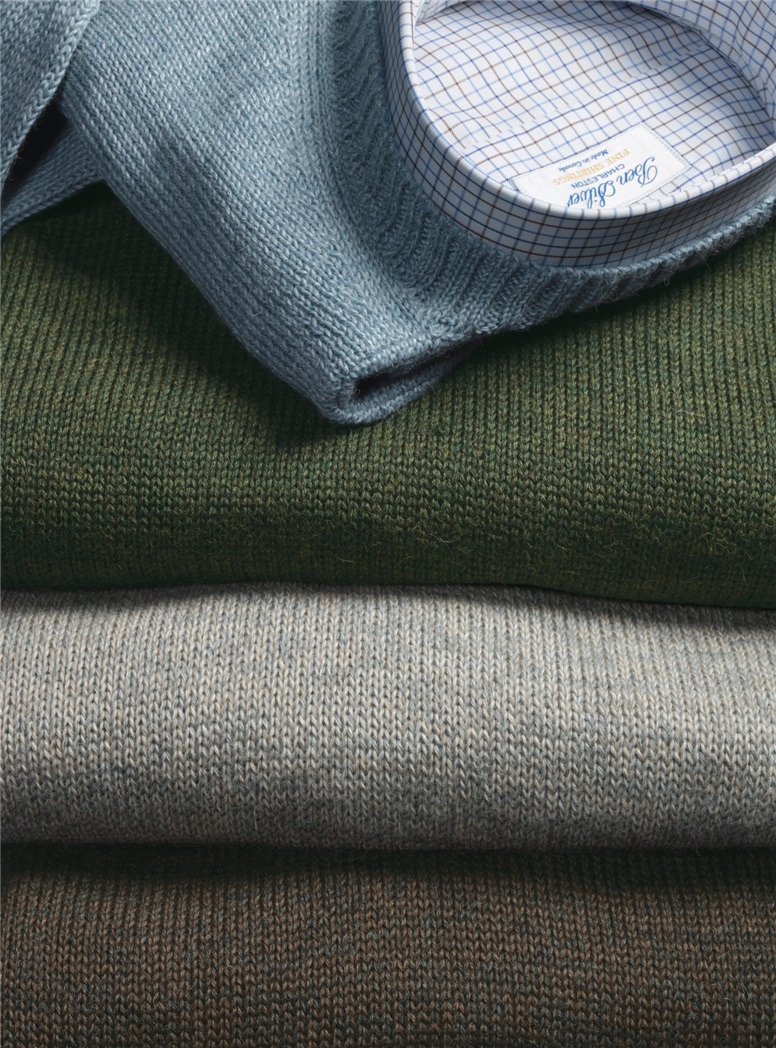 Alpaca and Silk V-Neck Sweaters