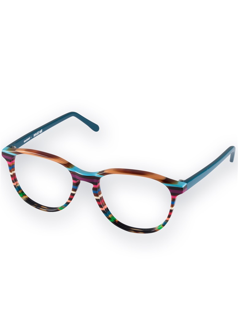 Multi-Colored Handmade Frame in Caramel, Sky, and Plum