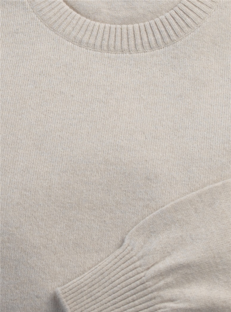 Cashmere Crewneck Sweater in Linen