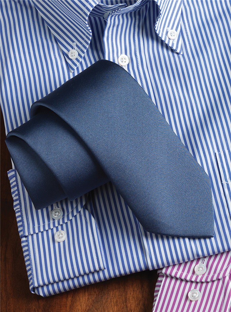 Silk Signature Solid Tie in Slate Blue